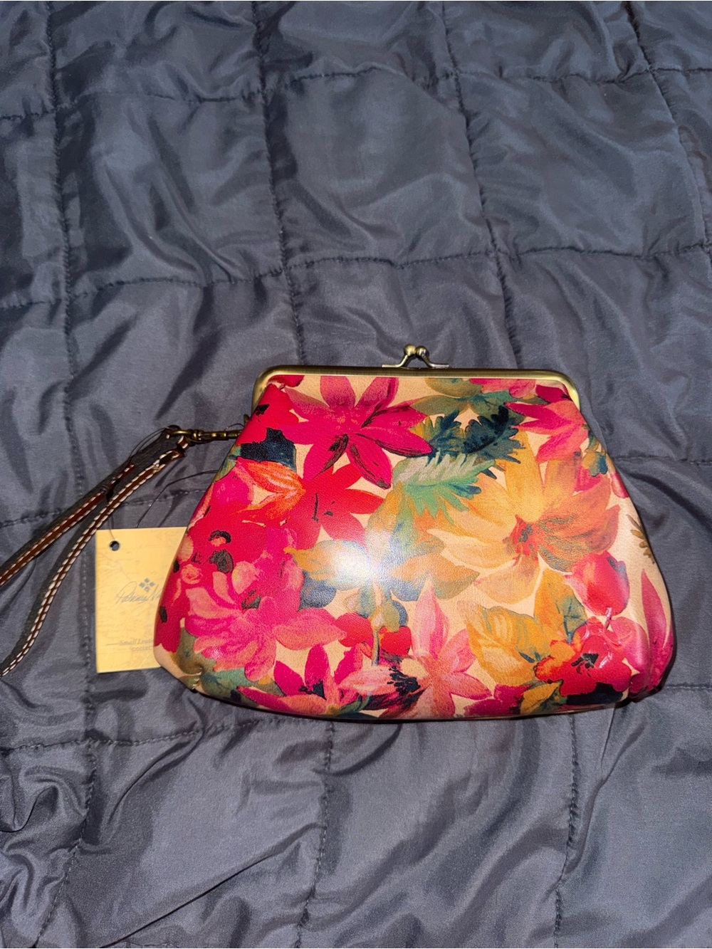 Patricia Nash Floral Clutch in Pink and Yellow